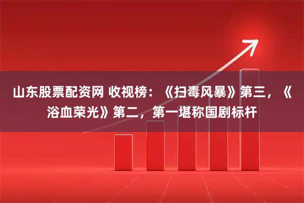 山东股票配资网 收视榜：《扫毒风暴》第三，《浴血荣光》第二，第一堪称国剧标杆